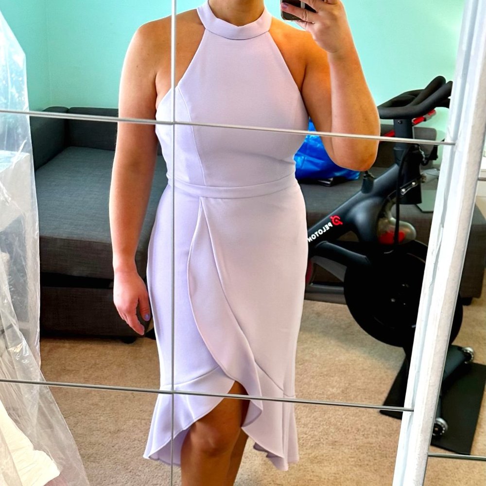 AQUA Ruffled Midi Halter Dress - 100% Exclusive